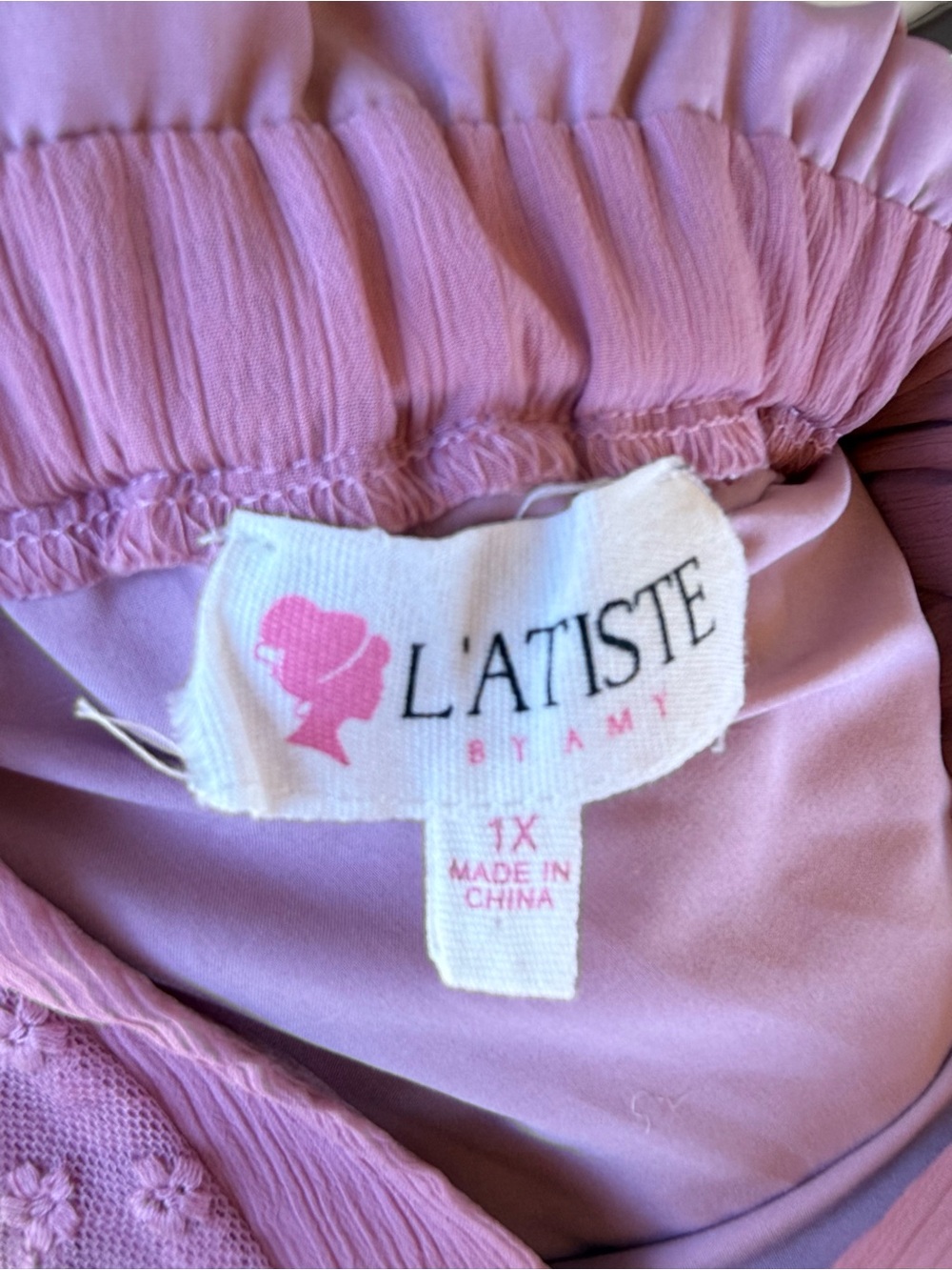 L'ATISTE Rose Boho Cottagecore Coquette Fairy Romantic Lace Up Back 1X - Picture 7 of 8